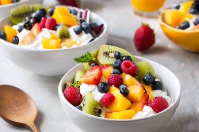 Fruit Salad with Greek Yogurt and Toasted Coconut