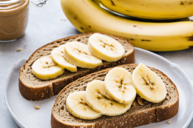 Whole Wheat Toast with Nut Butter and Sliced Banana